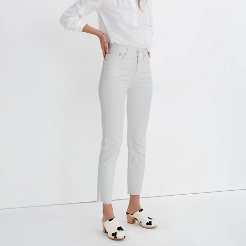 The Perfect Vintage Crop Jean Tile White 28P NWT